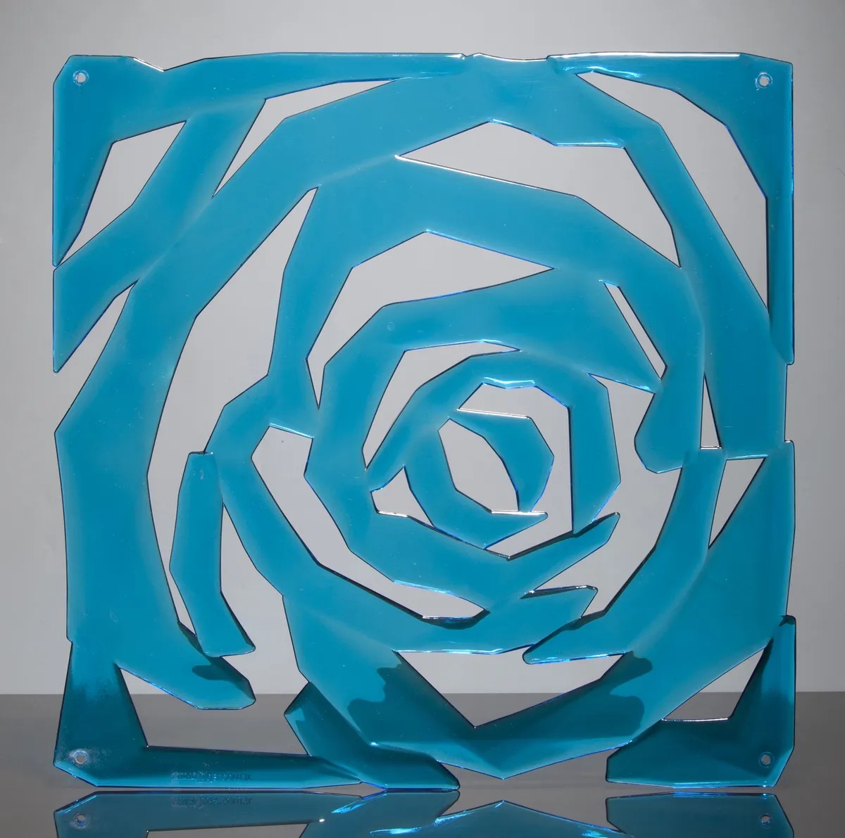 Комплект декоративных панелей Jilda Роза K/GL209Blue, цвет голубой