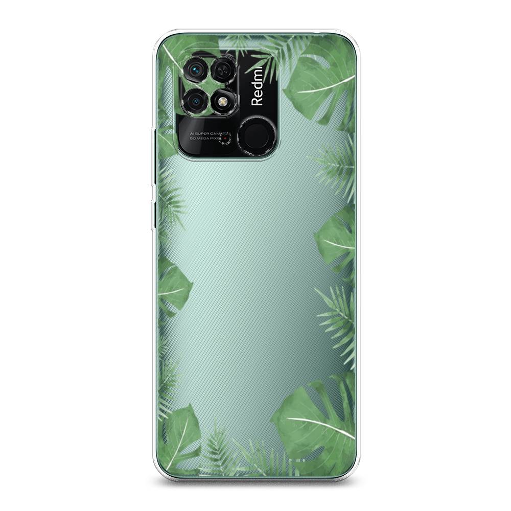 

Чехол Awog на Xiaomi Redmi 10C "Листья папоротника рамка", Разноцветный, 313450-8
