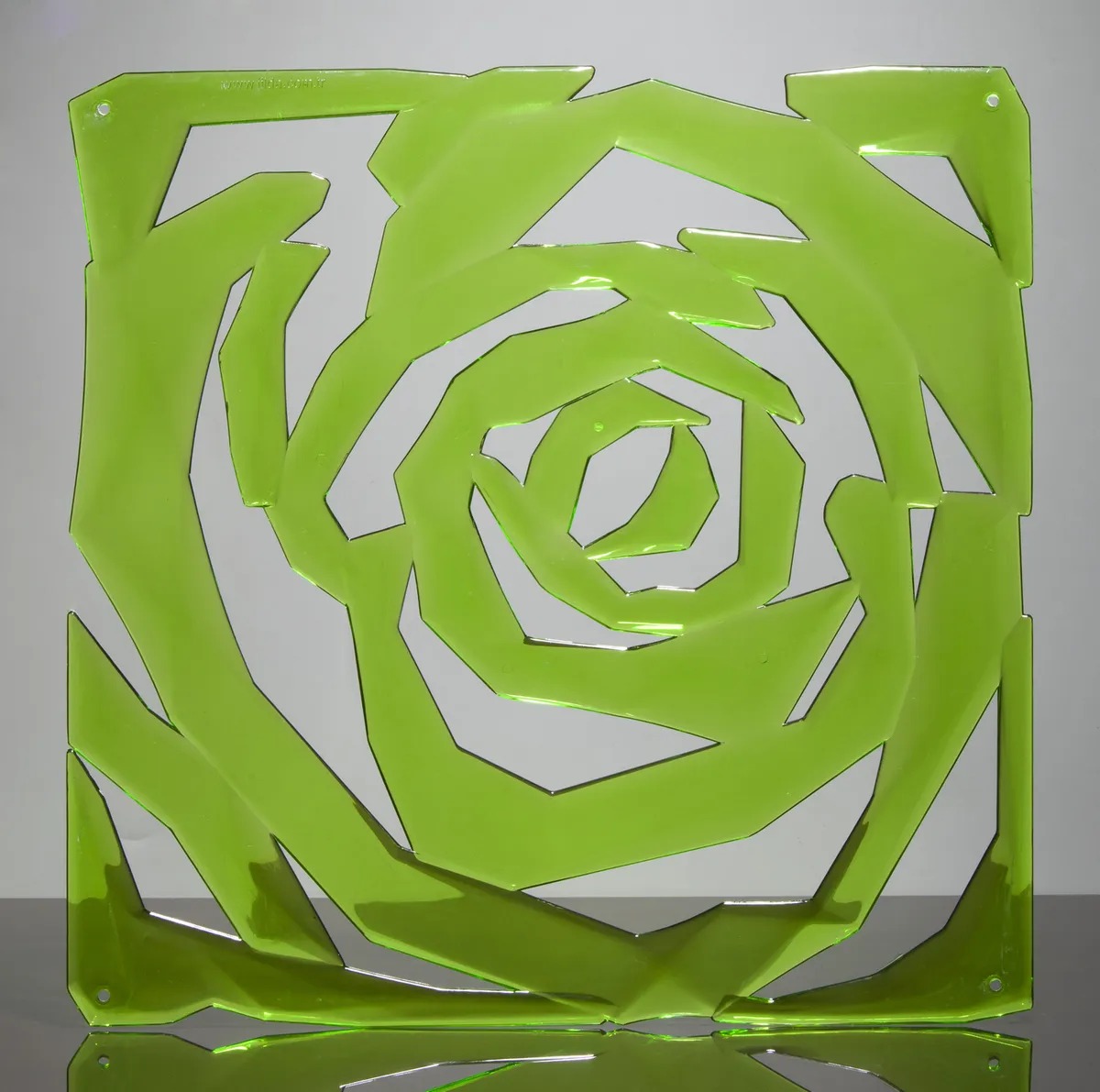 Комплект декоративных панелей Jilda Роза K/GL207Green, цвет зеленый