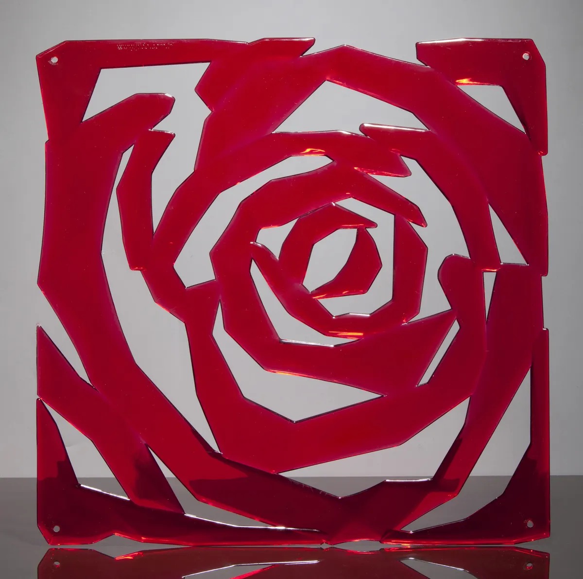 Комплект декоративных панелей Jilda Роза K/GL206Red, красный