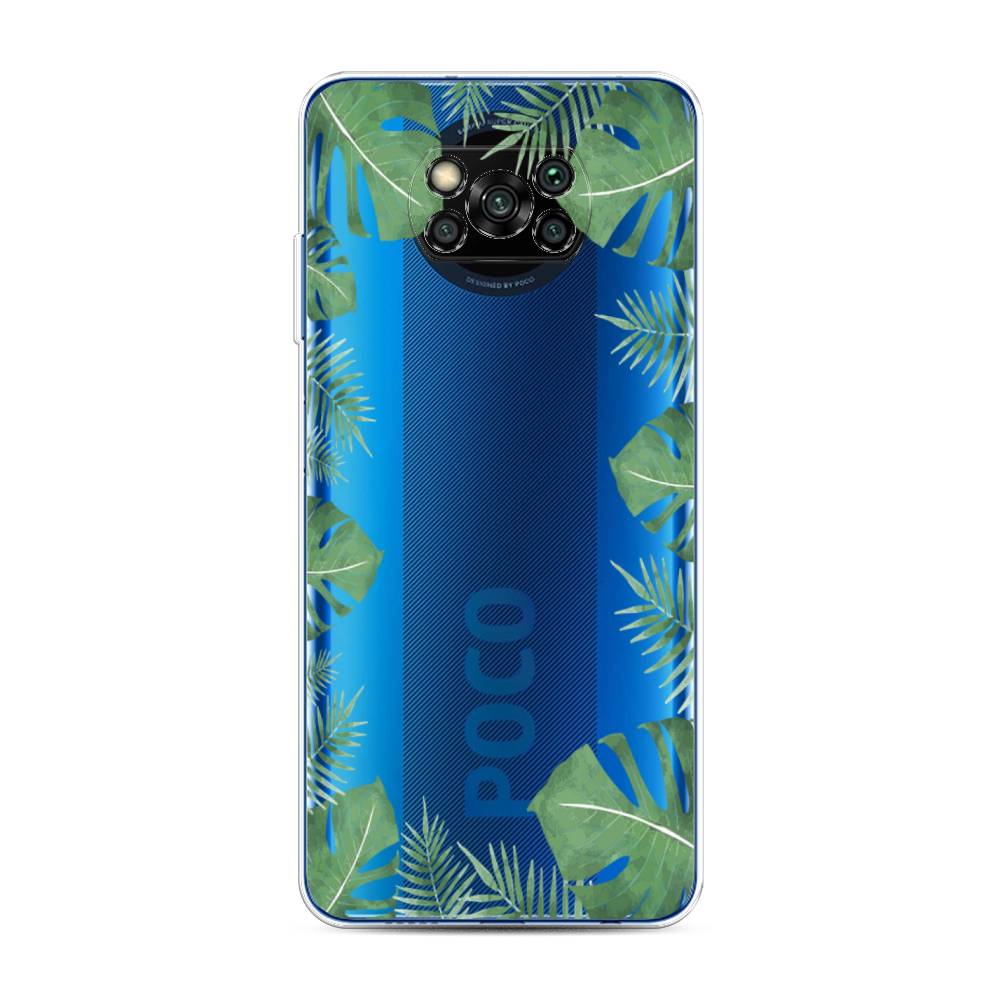 

Чехол Awog на Poco X3/X3 Pro "Листья папоротника рамка", Разноцветный, 39250-8