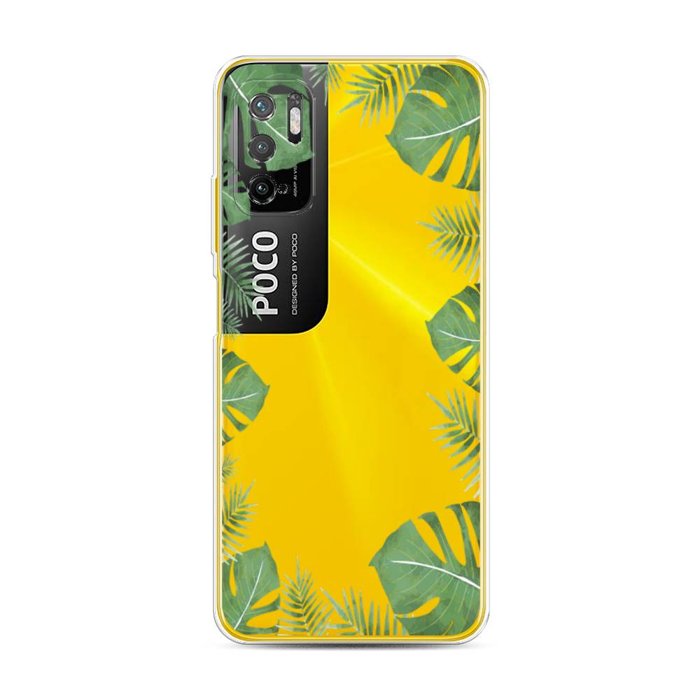 

Чехол Awog на Poco M3 Pro "Листья папоротника рамка", Разноцветный, 311050-8
