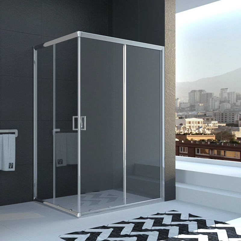 

Душевой уголок Veconi Rovigo RV-10 100x90x195, профиль хром, стекло прозрачное