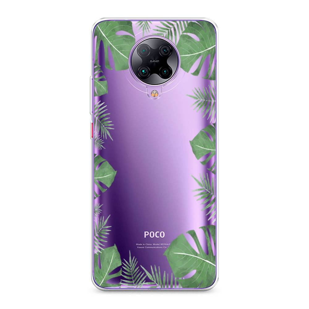 

Чехол Awog на Poco F2 Pro/Redmi K30 Pro "Листья папоротника рамка", Разноцветный, 37050-8