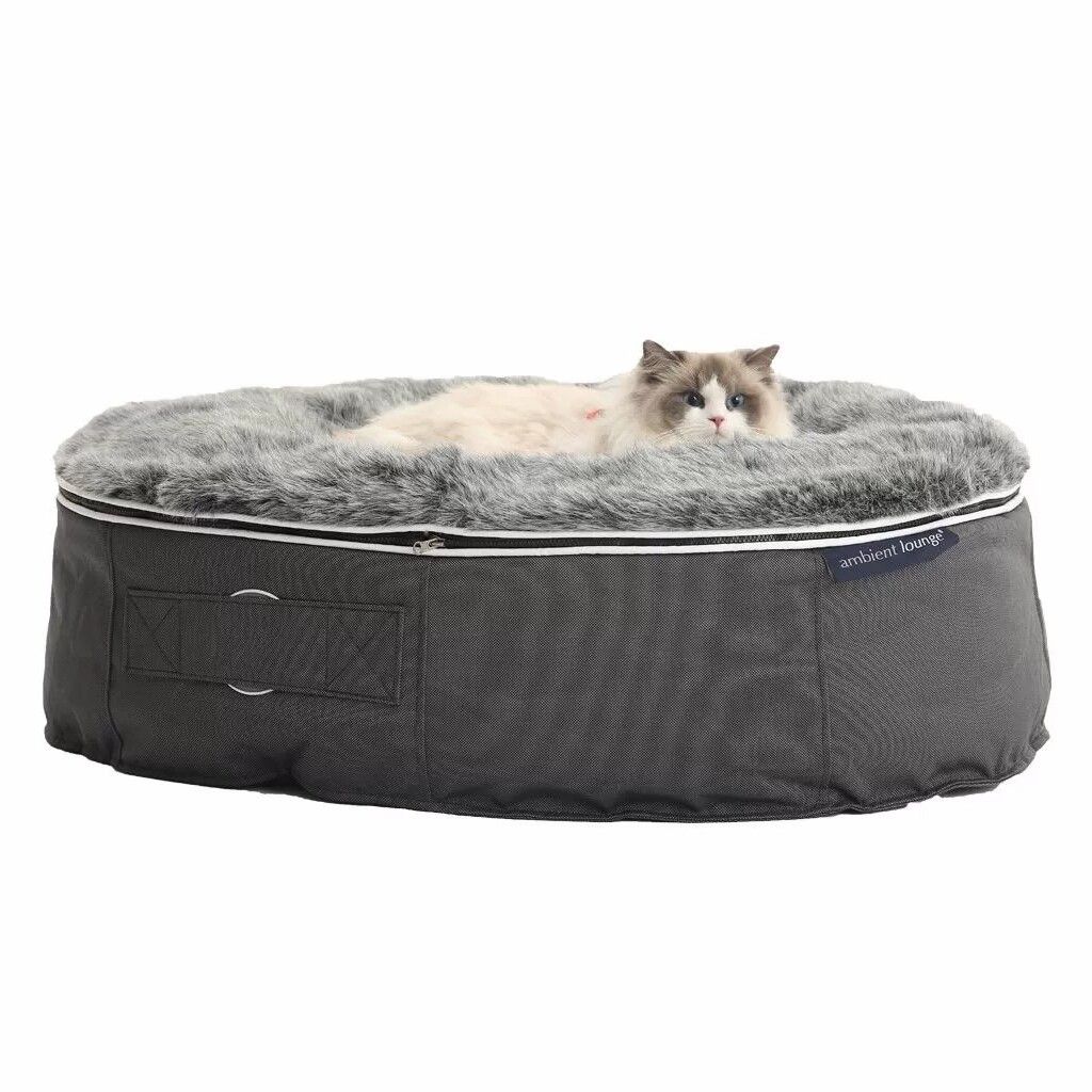 Лежанка-когтеточка для кошек Pet Lounge Dark Grey, темно-серый, размер S, 50х60 см