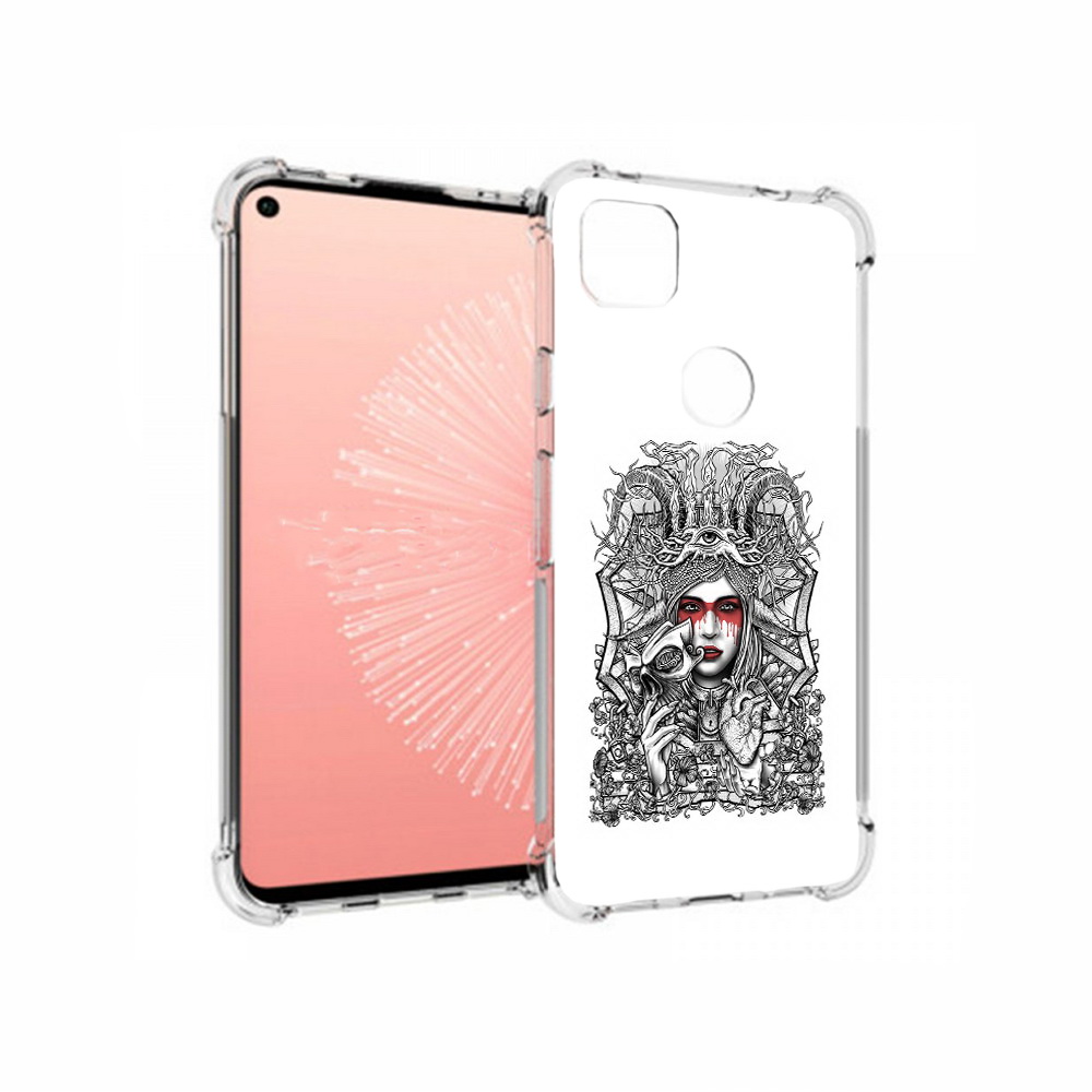 

Чехол MyPads Tocco для Google Pixel 4A грусная девушка, Прозрачный, Tocco