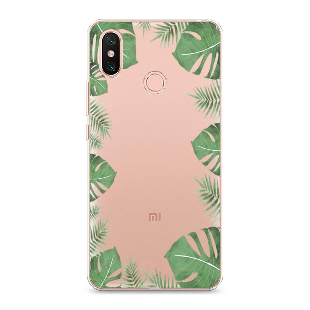 

Чехол Awog на Xiaomi Mi Max 3 "Листья папоротника рамка", Разноцветный, 34350-8