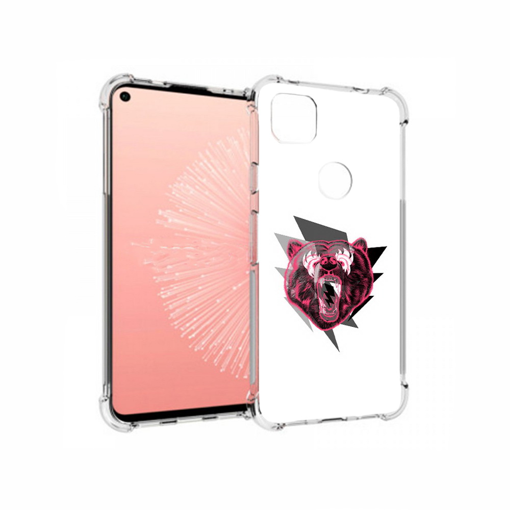 

Чехол MyPads Tocco для Google Pixel 4A грозовой медведь, Прозрачный, Tocco