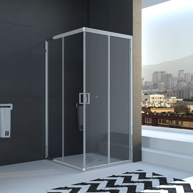 

Душевой уголок Veconi Rovigo RV-11 100x100x195, профиль хром, стекло прозрачное
