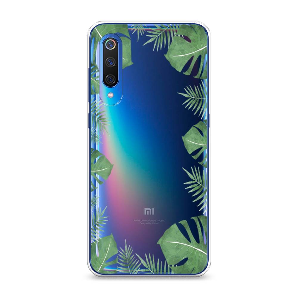 

Чехол Awog на Xiaomi Mi 9 "Листья папоротника рамка", Разноцветный, 34850-8