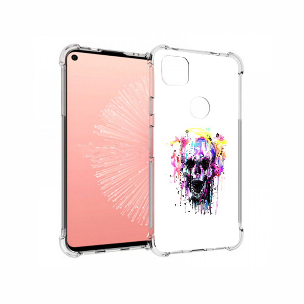 

Чехол MyPads Tocco для Google Pixel 4A граффити череп, Прозрачный, Tocco
