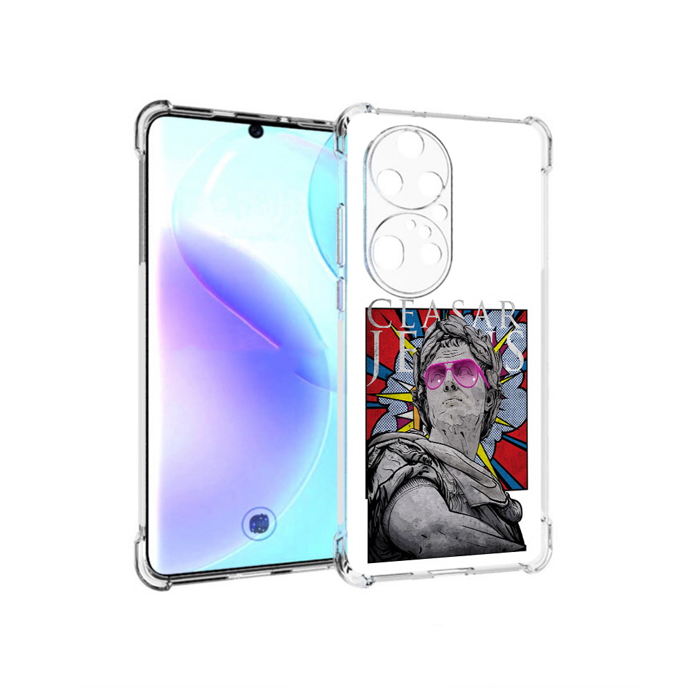 

Чехол MyPads Tocco для Huawei P50 Pro крутая статуя свободы, Прозрачный, Tocco