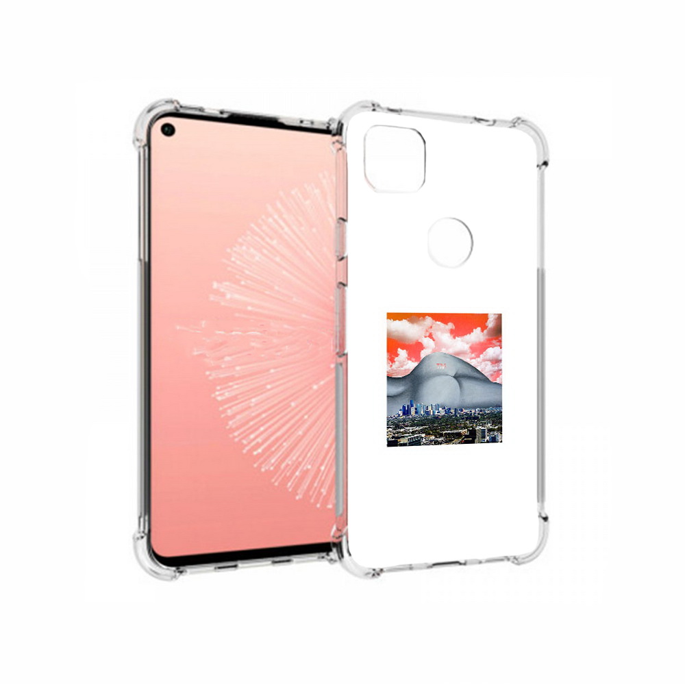 

Чехол MyPads Tocco для Google Pixel 4A город с девушкой на фоне, Прозрачный, Tocco