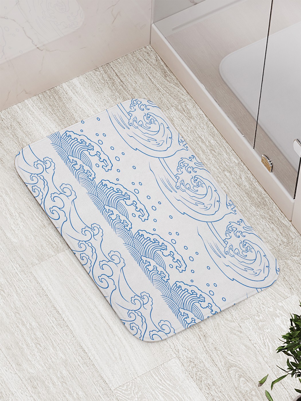 

Коврик противоскользящий для ванной, сауны, бассейна, 77х52 см bath_88421 JoyArty