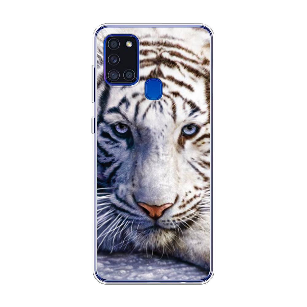 

Чехол на Samsung Galaxy A21s "Бенгальский тигр", Коричневый;белый, 2100250-1