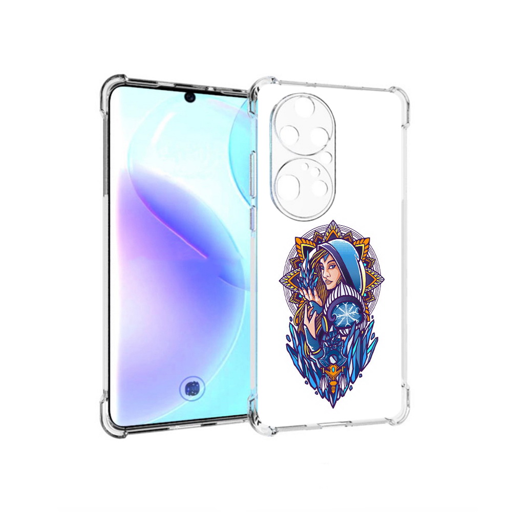 

Чехол MyPads Tocco для Huawei P50 Pro кристал мейден дота 2, Прозрачный, Tocco