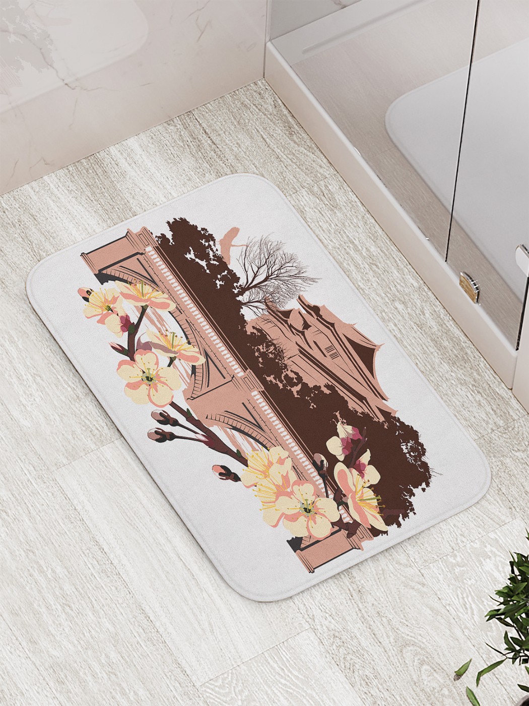 

Коврик противоскользящий для ванной, сауны, бассейна, 77х52 см bath_88321 JoyArty
