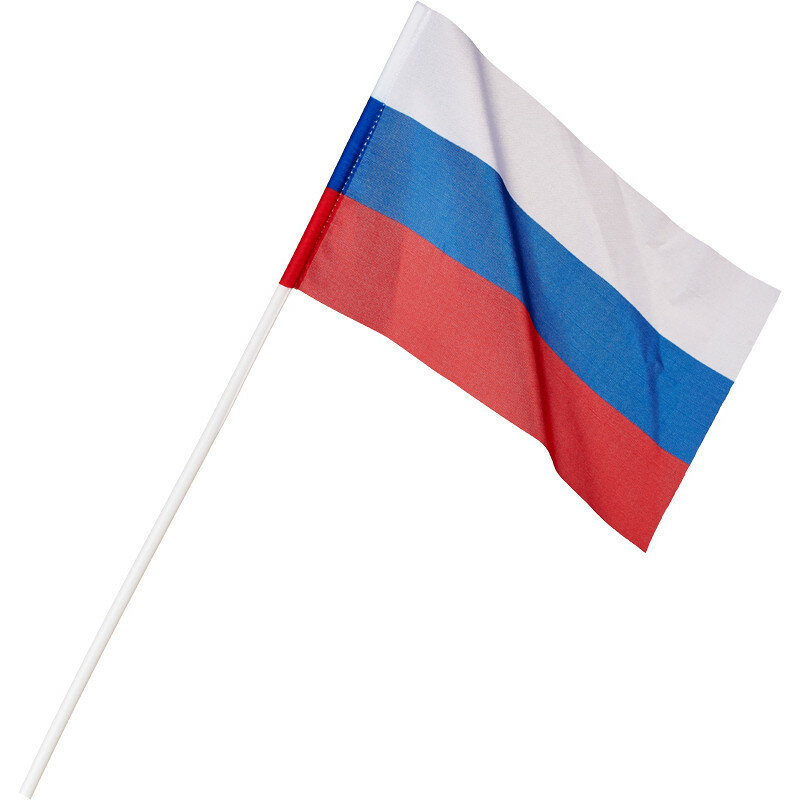 

Флаг РФ на пластиковой трубочке