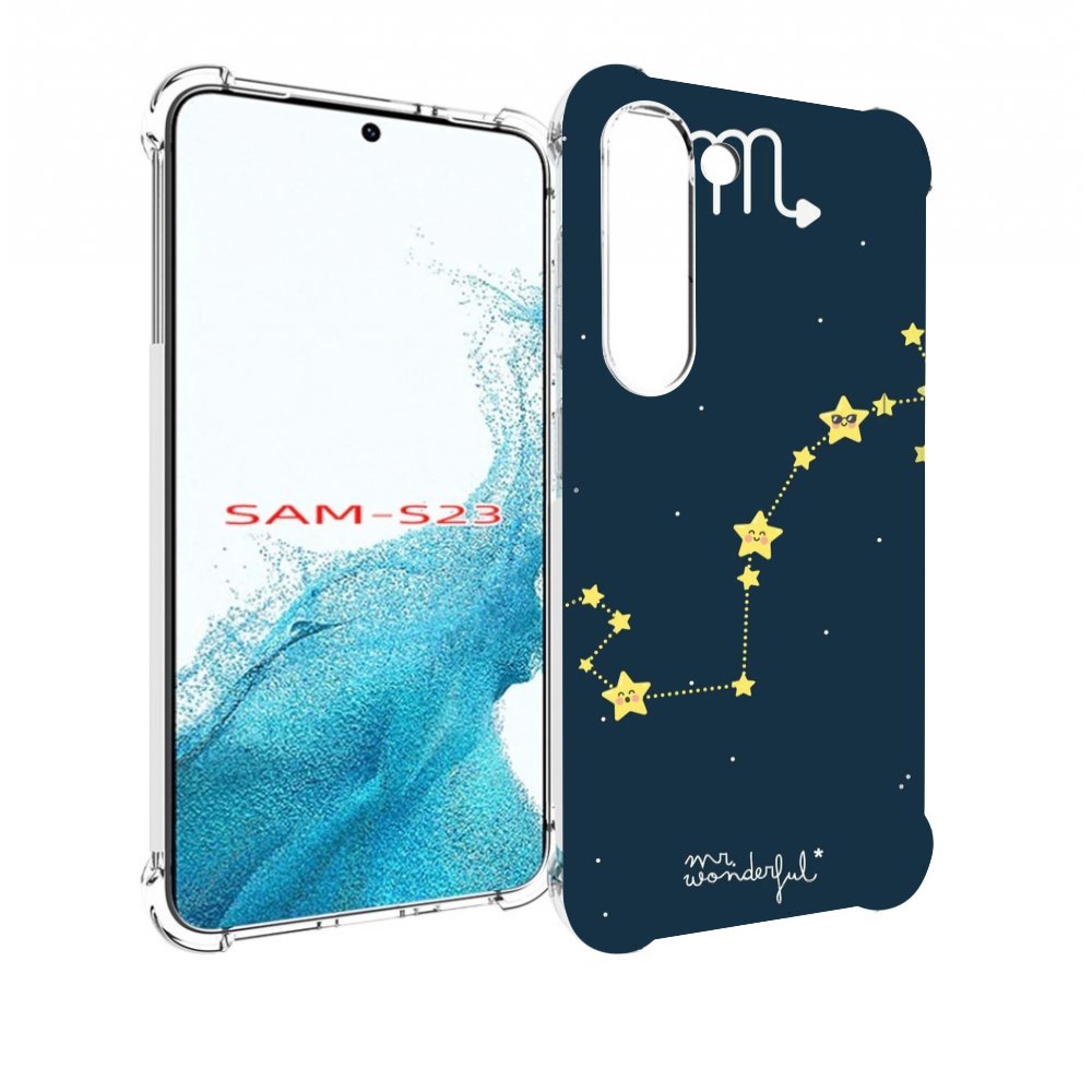 Чехол MyPads знак зодиака скорпион 1 для Samsung Galaxy S23
