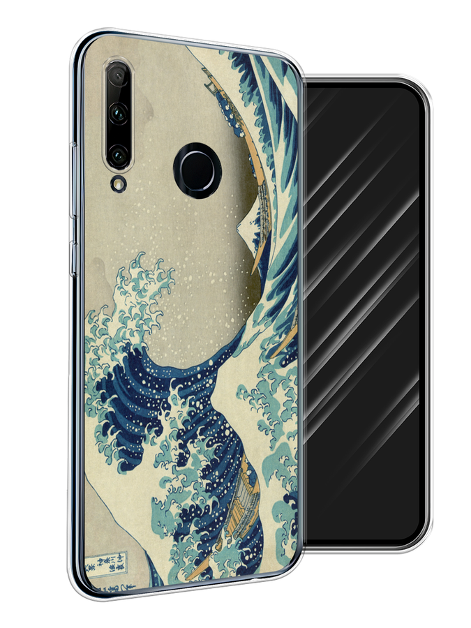 

Чехол Awog на Honor 20 Lite 2019 "Большая волна в Канагаве", Серый;синий;голубой, 68950-9