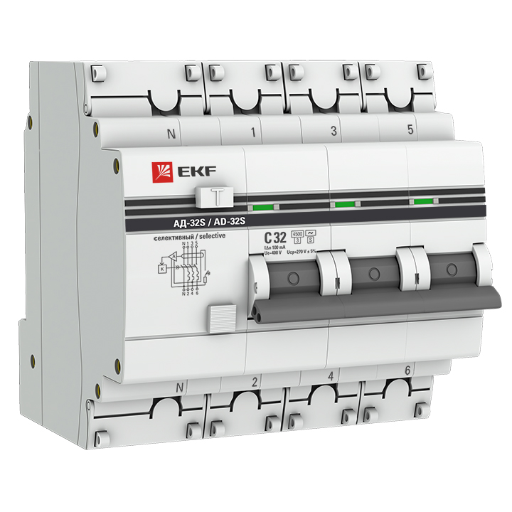 

Дифавтоматы EKF DA32-32-100S-4P-pro