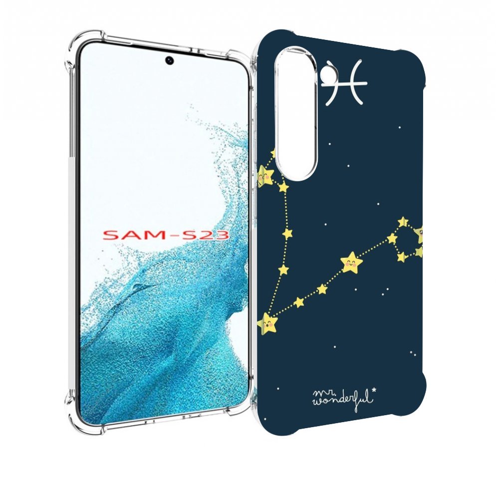 

Чехол MyPads знак зодиака рыбы 1 для Samsung Galaxy S23, Прозрачный, Tocco