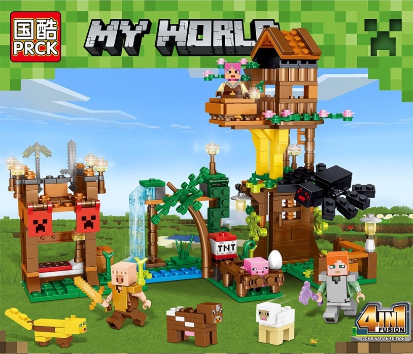 

Набор из 4 конструкторов My World PRCK 63128 Minecraft "Атака сторожевой башни"
