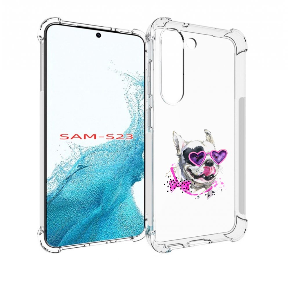 

Чехол MyPads акварельный пёс для Samsung Galaxy S23, Прозрачный, Tocco