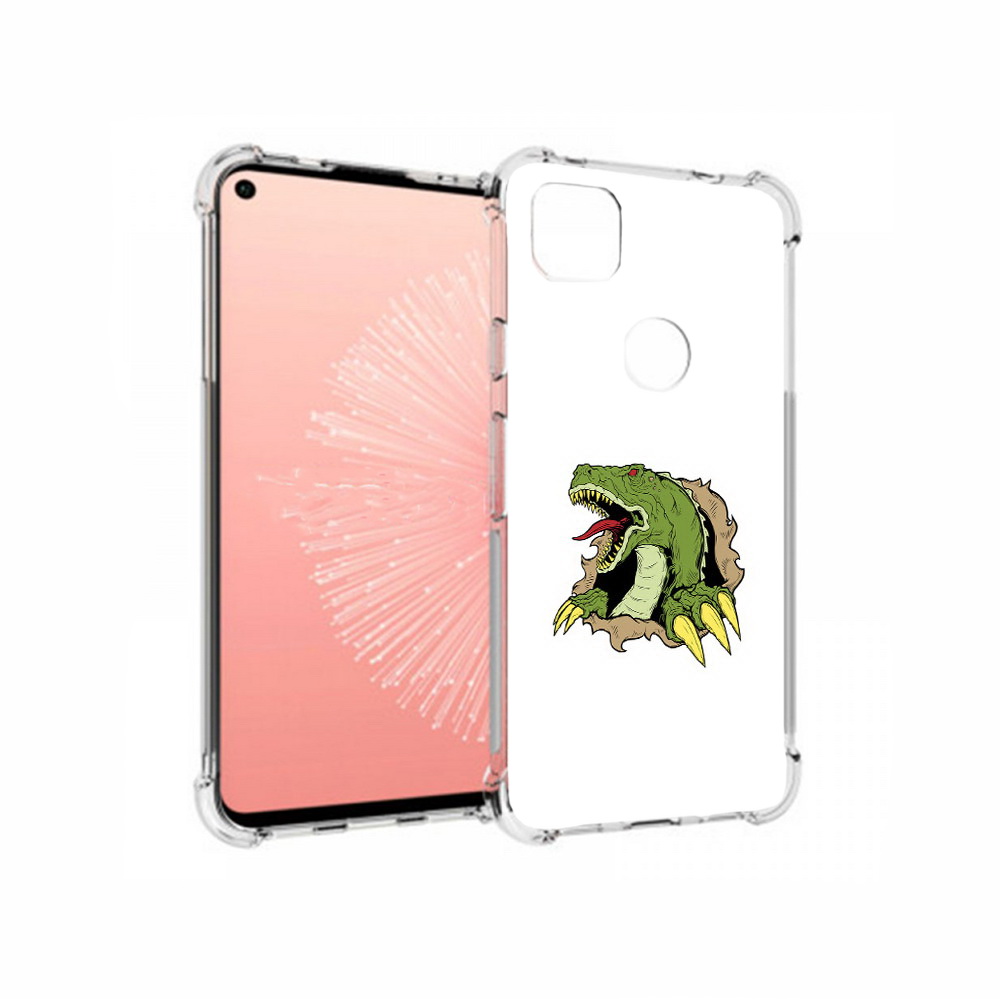 

Чехол MyPads Tocco для Google Pixel 4A годзила, Прозрачный, Tocco