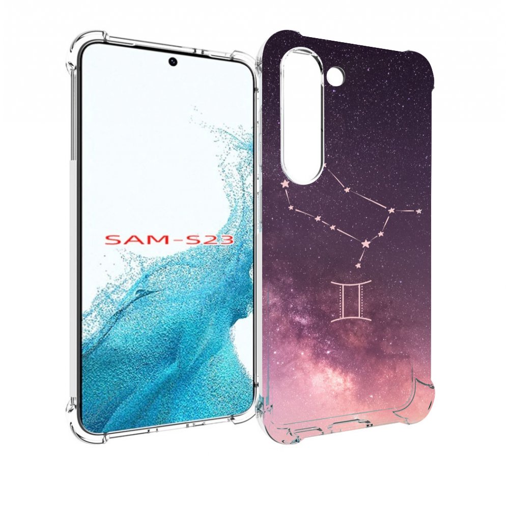 

Чехол MyPads знак зодиака близнецы 5 для Samsung Galaxy S23, Прозрачный, Tocco
