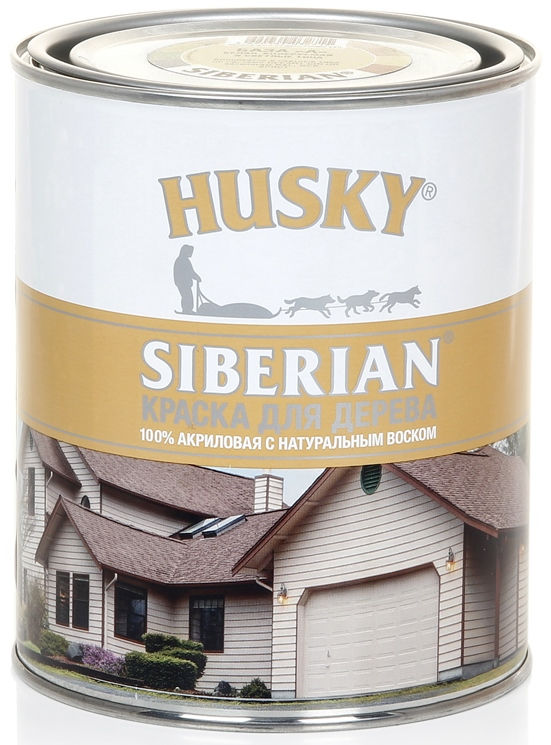 

Краска акриловая для дерева husky siberian база a 0,9л, Белый