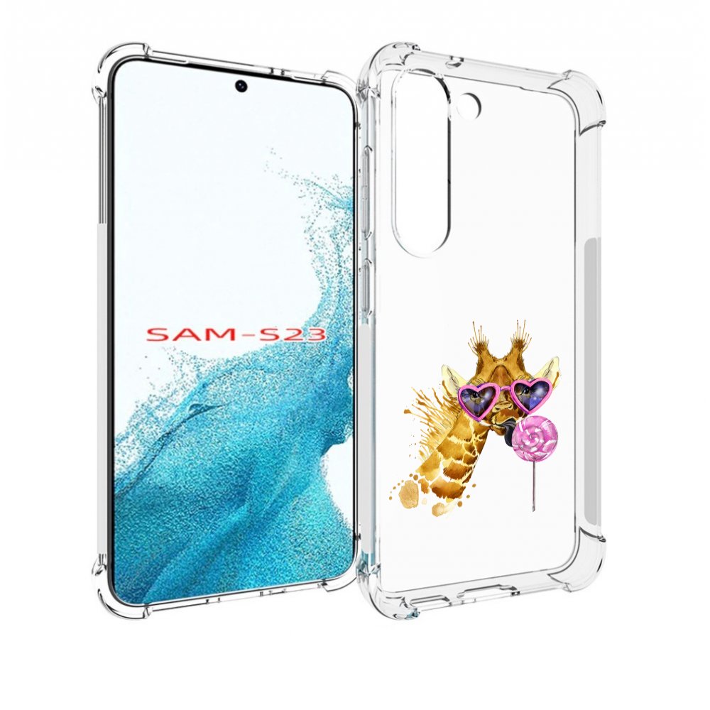 

Чехол MyPads акварельный жираф для Samsung Galaxy S23, Прозрачный, Tocco