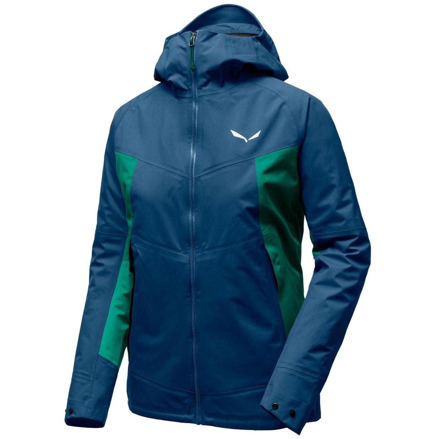 фото Спортивная куртка женская salewa puez 2 ptx 3l w jkt синяя/зеленая 42 eu