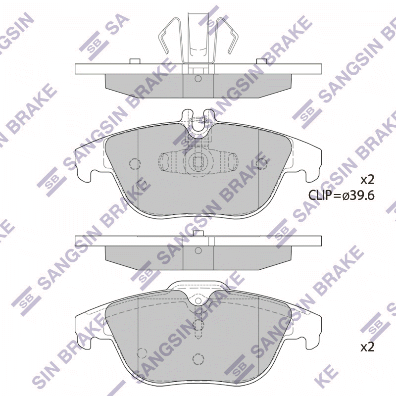 

Колодки задние MERCEDES C W204 07-14, GLK X204 09-15 SP1707A
