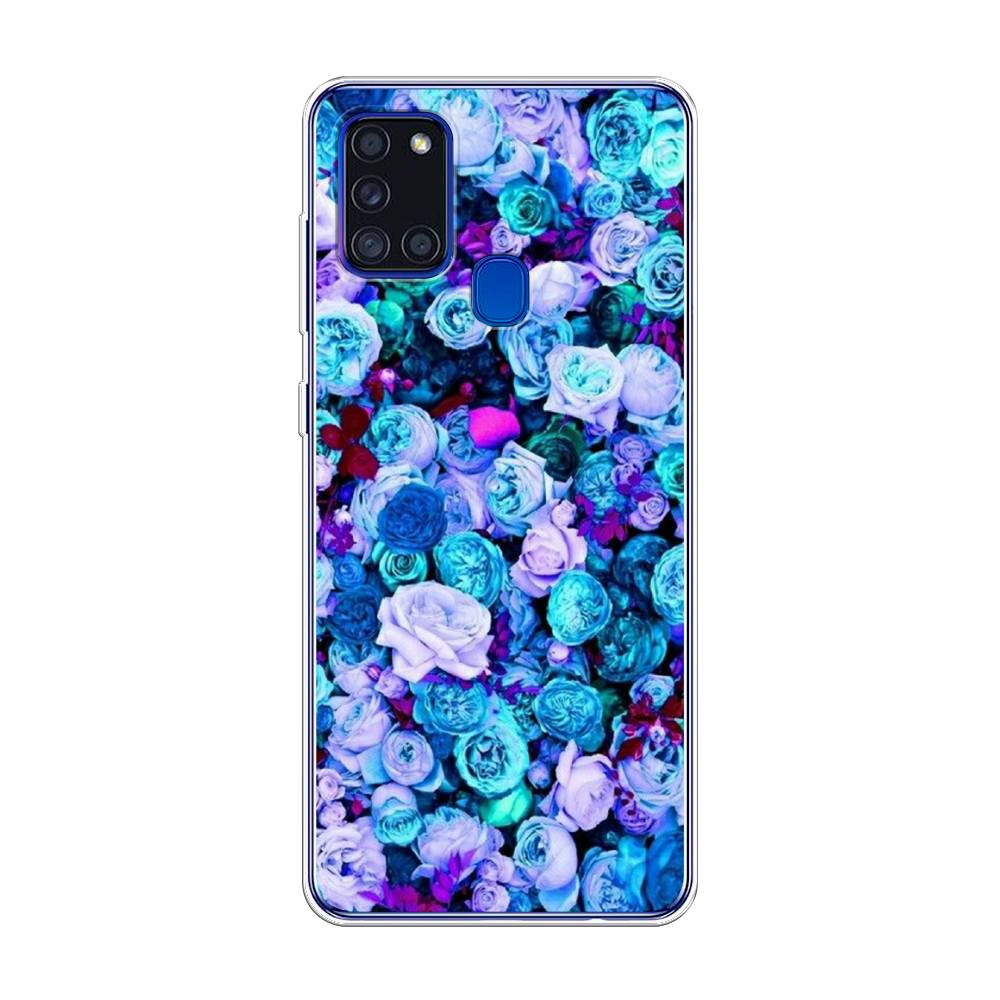 

Чехол на Samsung Galaxy A21s "Цветочный ковер", Фиолетовый, 2100250-2
