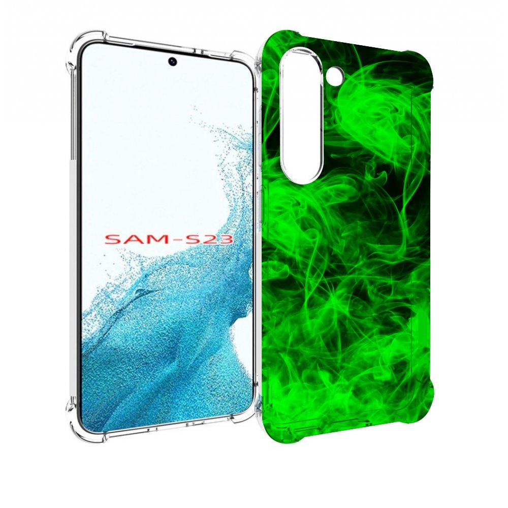 Чехол MyPads зеленый-дымок для Samsung Galaxy S23