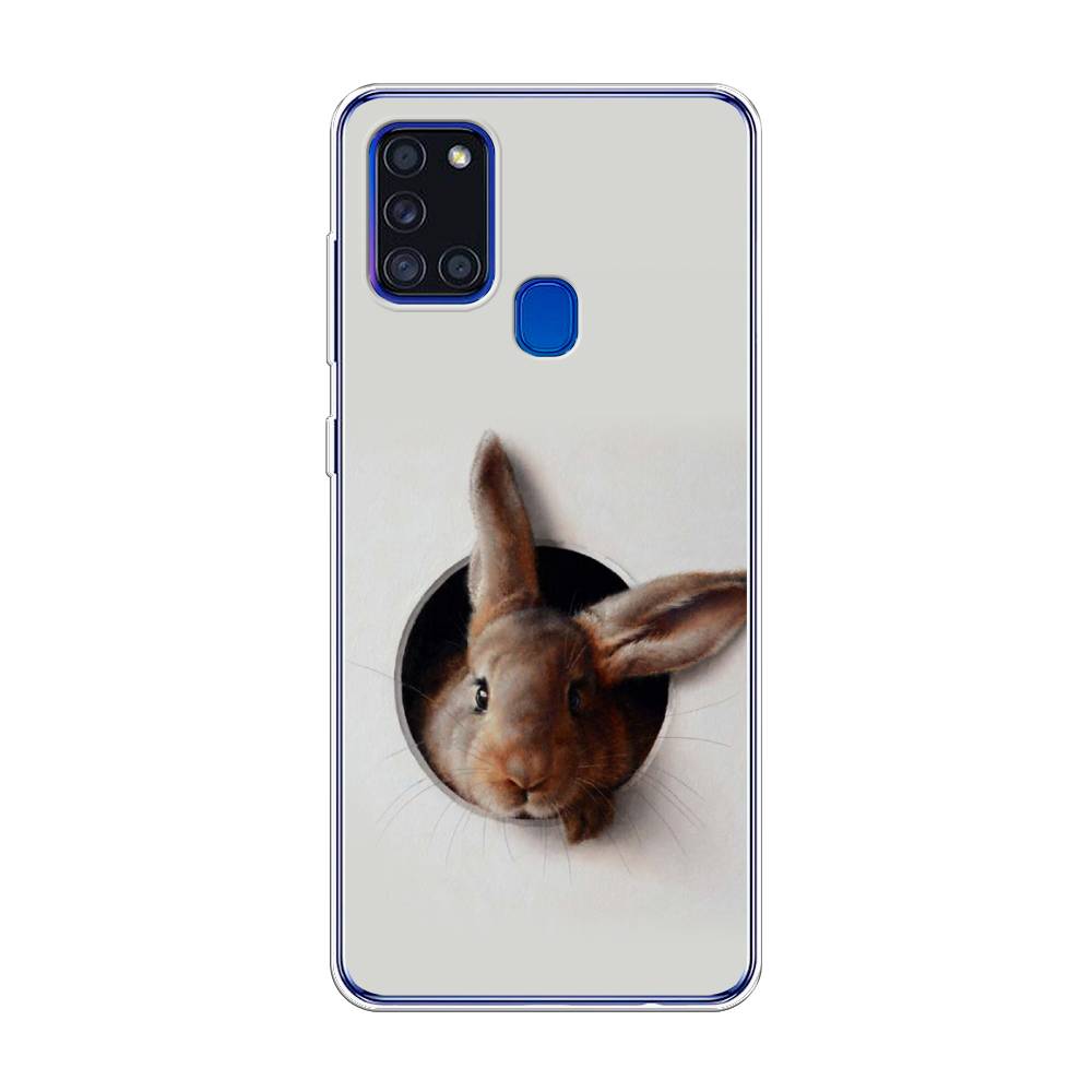

Чехол на Samsung Galaxy A21s "Любопытный кролик", Серый;коричневый, 2100250-1