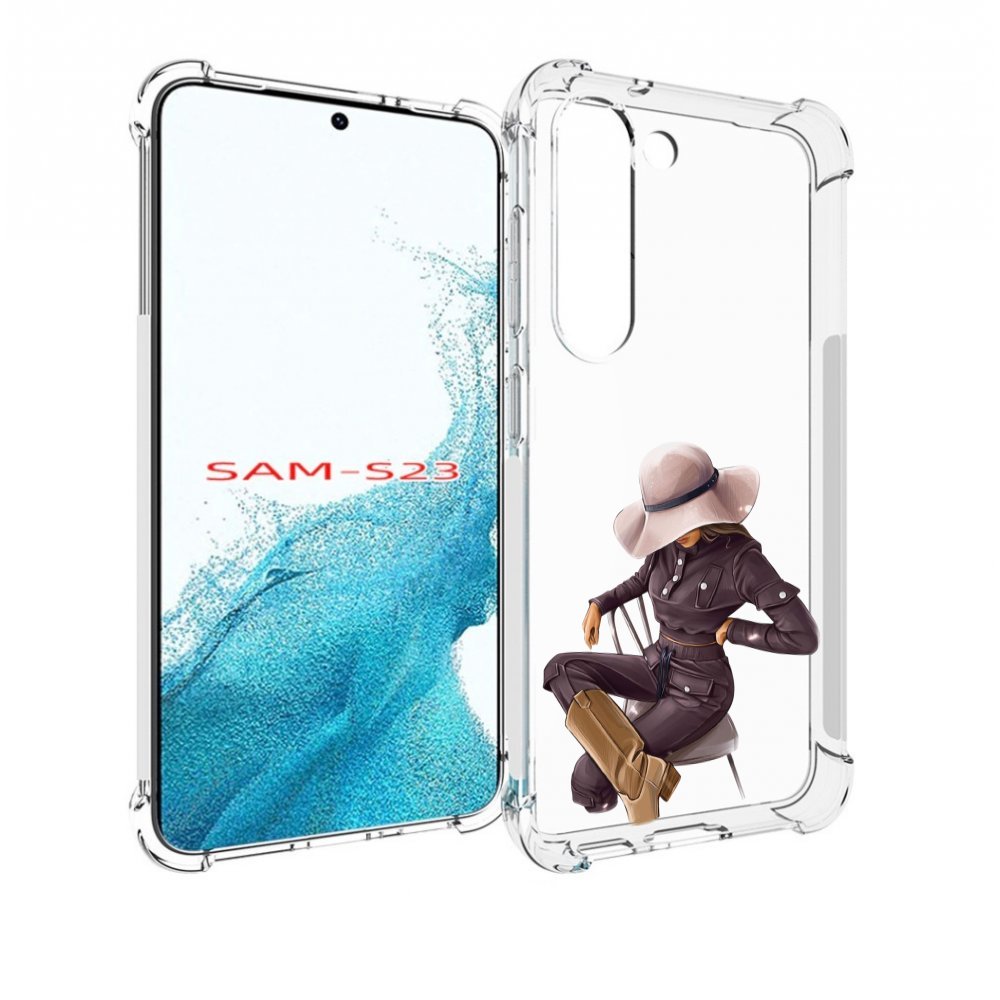 

Чехол MyPads загадочная-девушка-в-костюме женский для Samsung Galaxy S23, Прозрачный, Tocco