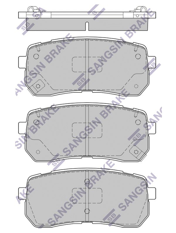 

Тормозные колодки Sangsin brake задние sp1691