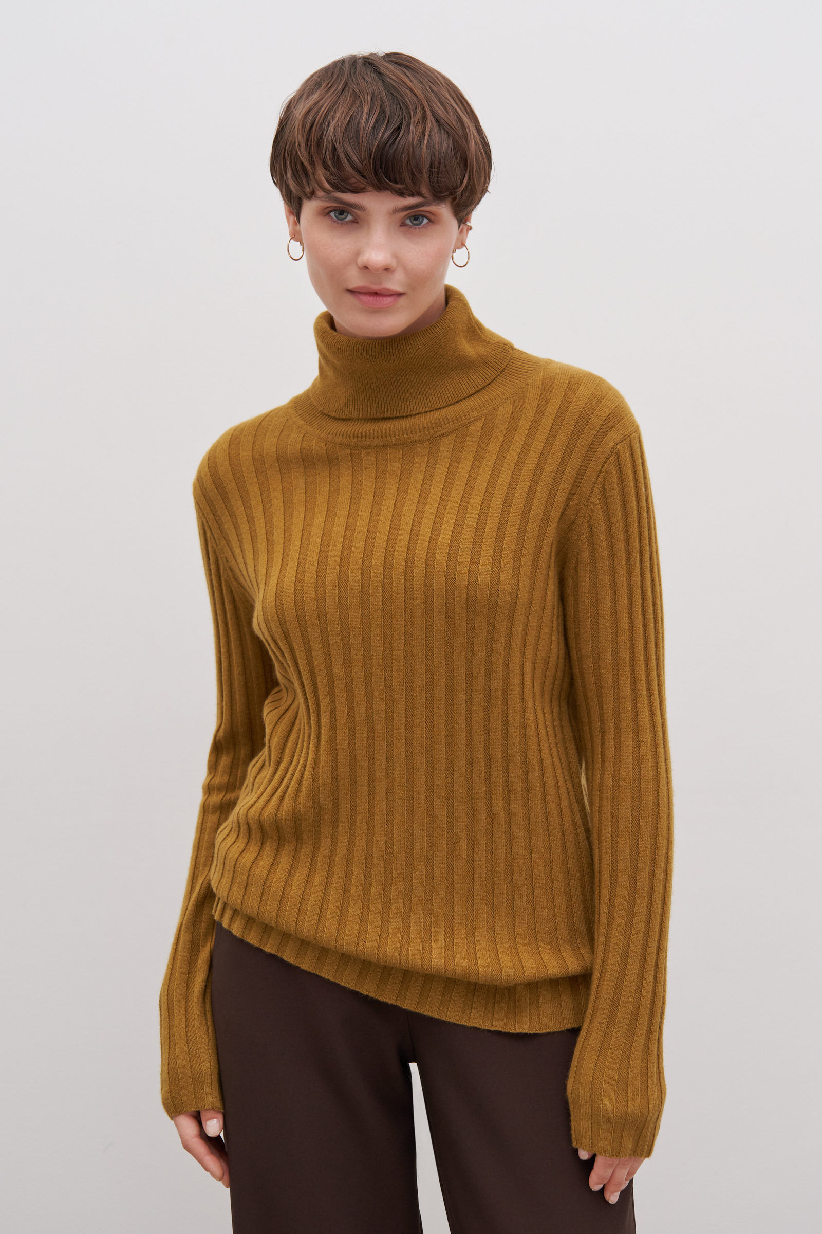 

Водолазка женская Finn Flare FAD11166 коричневая XL, Коричневый, FAD11166