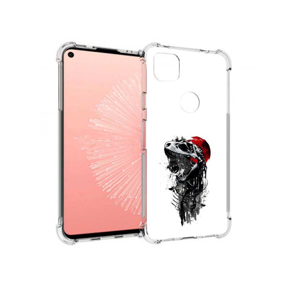 

Чехол MyPads Tocco для Google Pixel 4A вымерший динозавр, Прозрачный, Tocco
