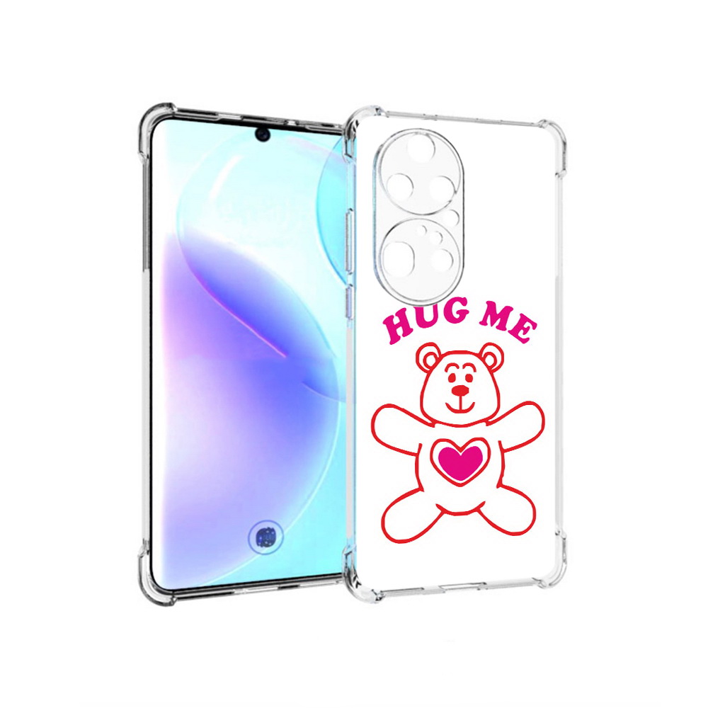 

Чехол MyPads Tocco для Huawei P50 Pro 14 февраля обними меня, Прозрачный, Tocco