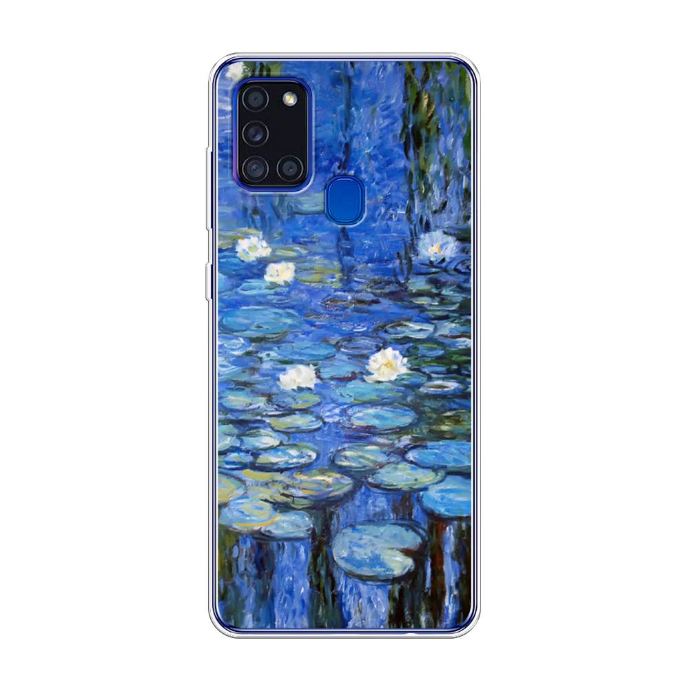 

Чехол на Samsung Galaxy A21s "Нарисованный пруд", Синий;зеленый, 2100250-4