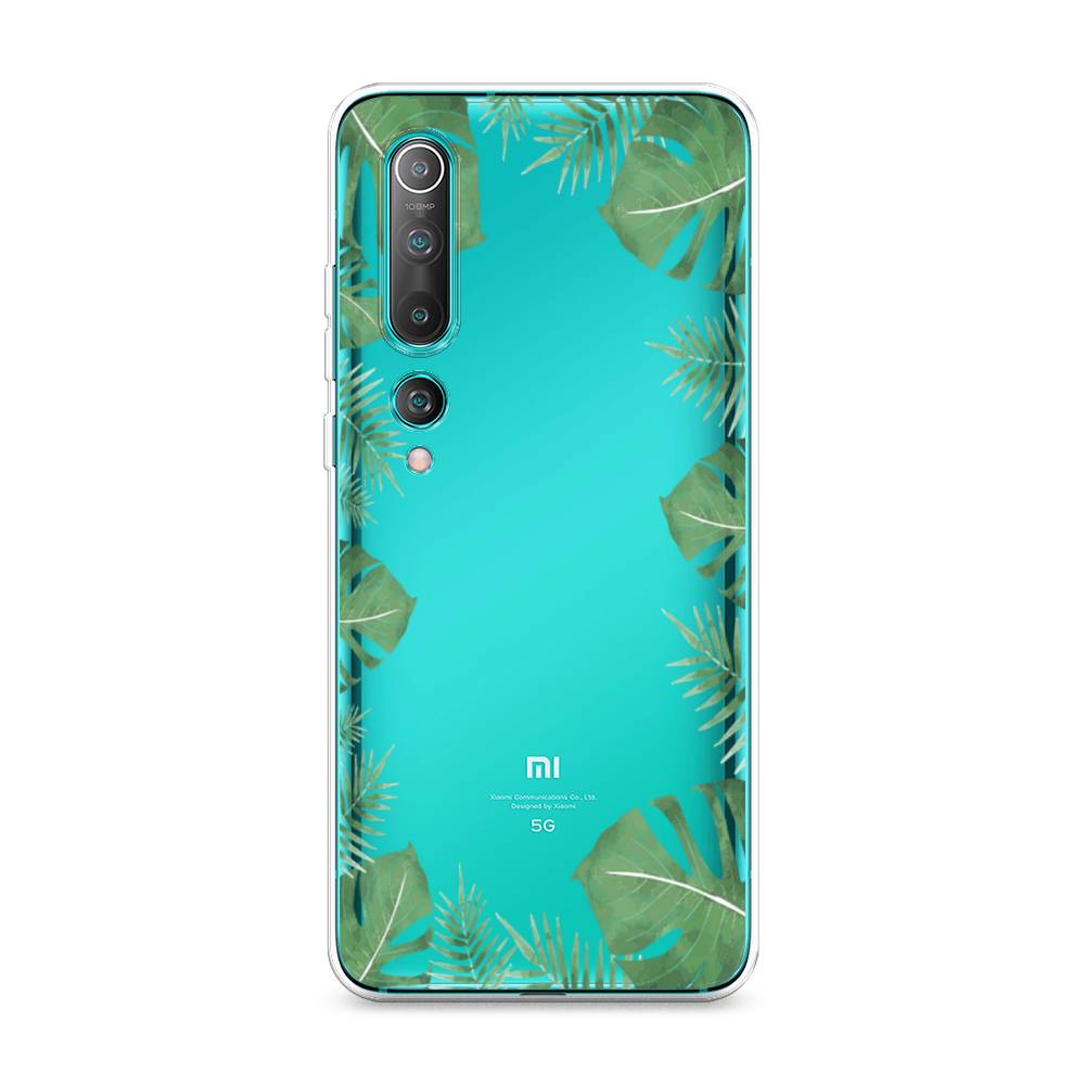 

Чехол Awog на Xiaomi Mi 10 Pro "Листья папоротника рамка", Разноцветный, 37850-8