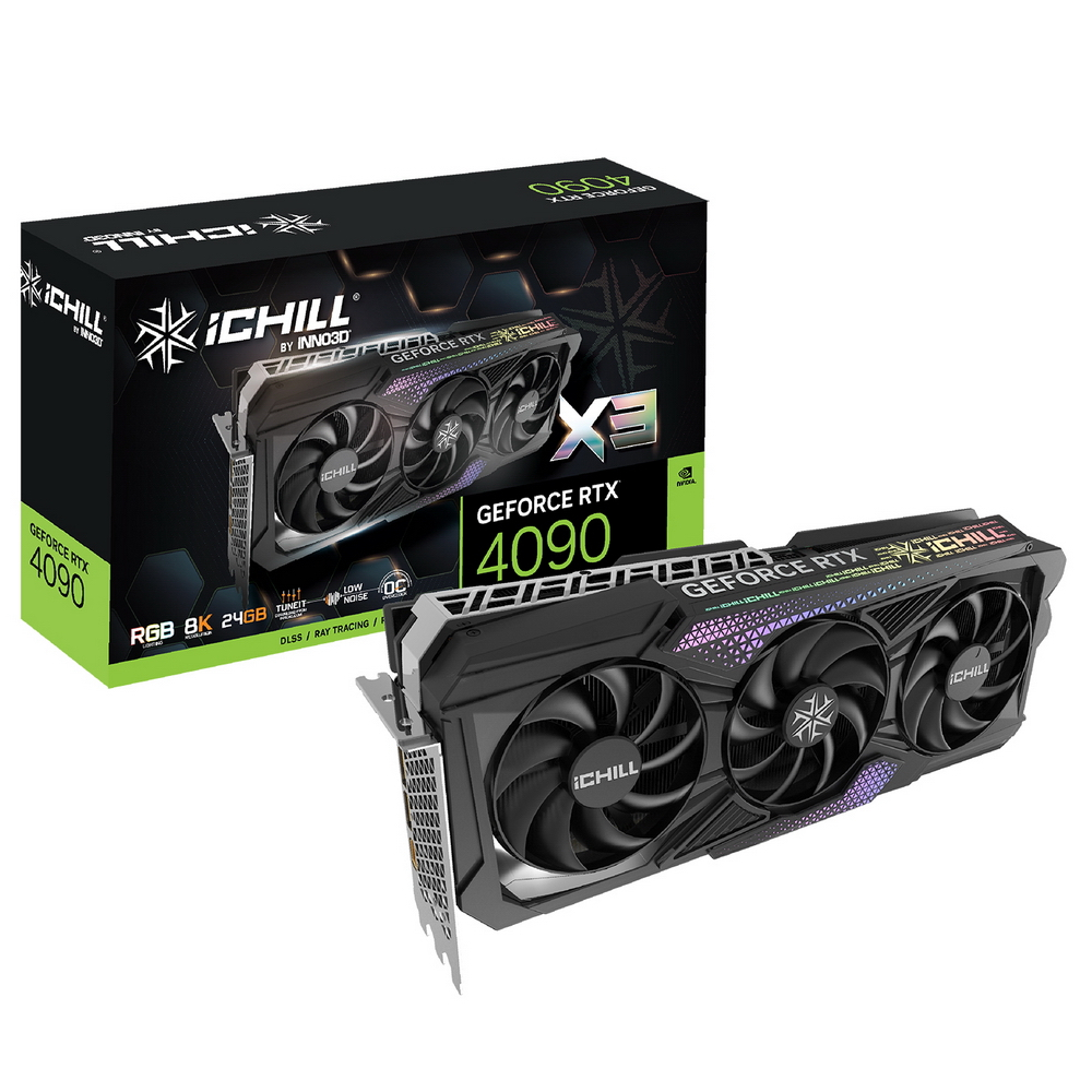 Видеокарта Inno3D NVIDIA GeForce RTX 4090 ICHILL X3 (C40903-246XX-1833VA47)