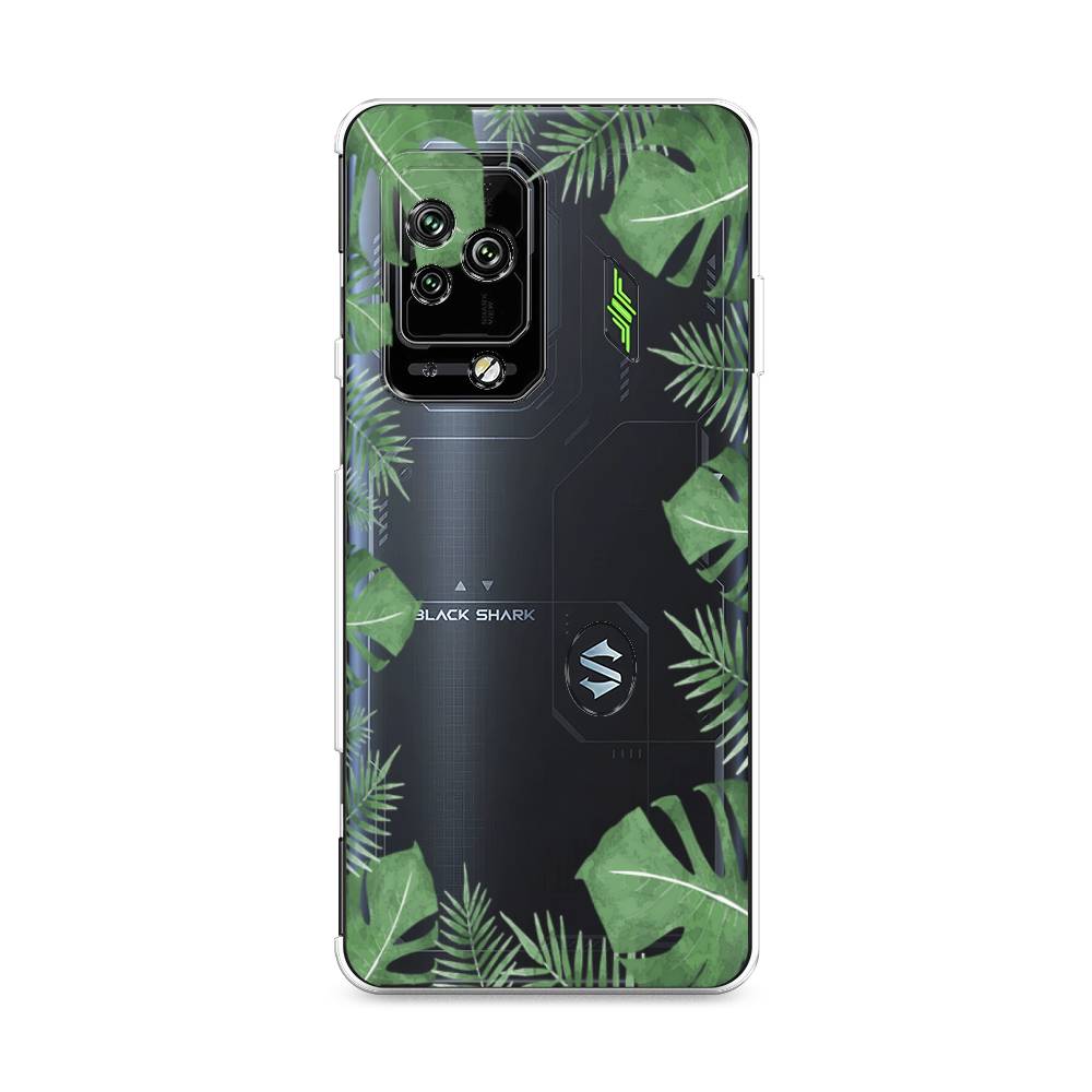 

Чехол Awog на Xiaomi Black Shark 5 Pro "Листья папоротника рамка", Разноцветный, 314150-8