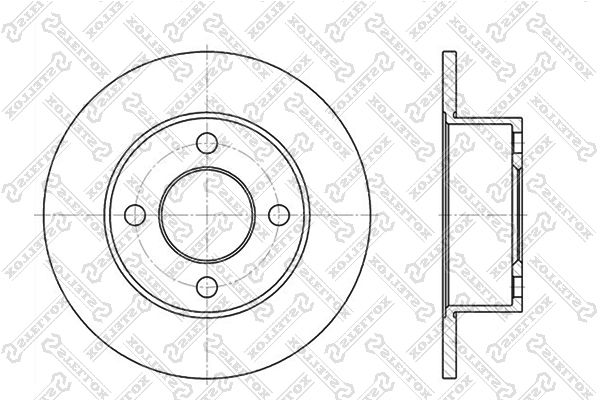 

6020-4723-SX_диск тормозной задний! Audi 80/90/100 1.6-1.9TD 86>