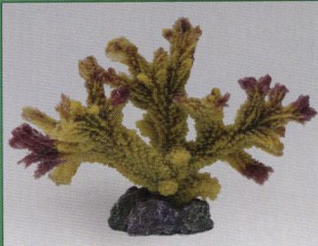 Коралл для аквариума Vitality мягкий желто-коричневый 17х9х13 см