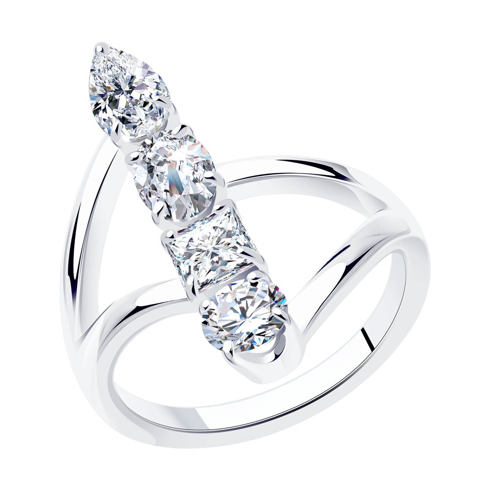 

Кольцо из серебра р. 17,5 SOKOLOV 94013299, фианит, 94013299