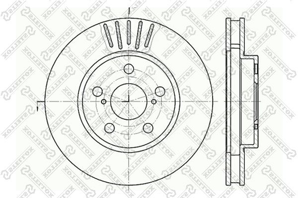 

6020-4544V-SX_диск тормозной передний! Toyota Carina 1.6/1.8/2.0D 92-97